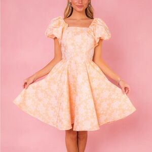 Ivy City Co Peach Floral Dress